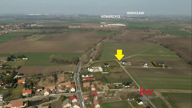 Działka inwestycyjna Cieszyce gm. Kobierzyce, Wiosenna