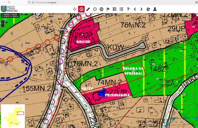 Działka Strumiany gm. Wieliczka