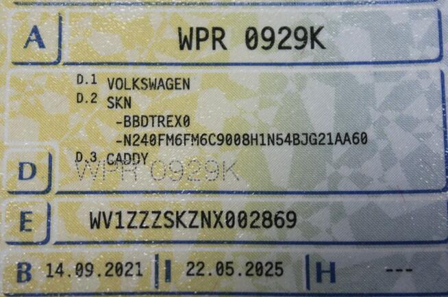 Volkswagen Caddy FV23% 2.0TDI SalonPL Parktronic Front Assist Tempomat 1WŁ Gwarancja