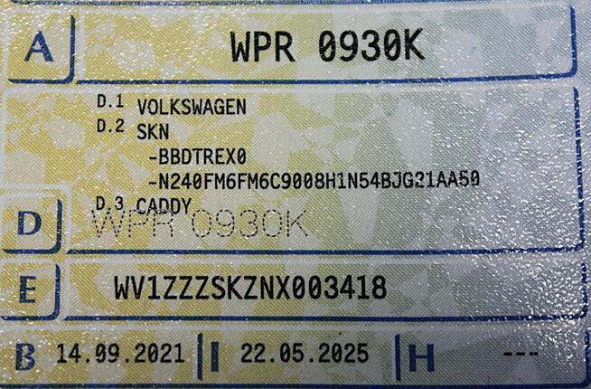 Volkswagen Caddy SalonPL FV23% Hak Lane Assist Tempomat Parktronic Gwarancja