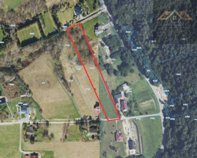 Działka budowlana Łęki gm. Myślenice