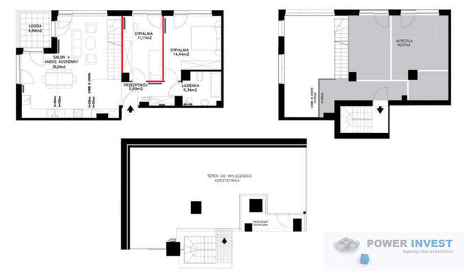 Jasny, słoneczny apartament z tarasem na dachu,