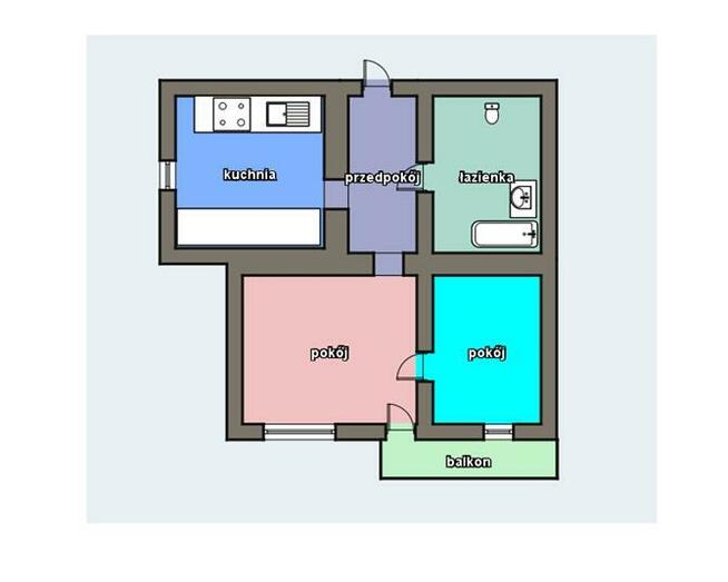 Klonowa 32, Polesie, 2 pokoje z balkonem