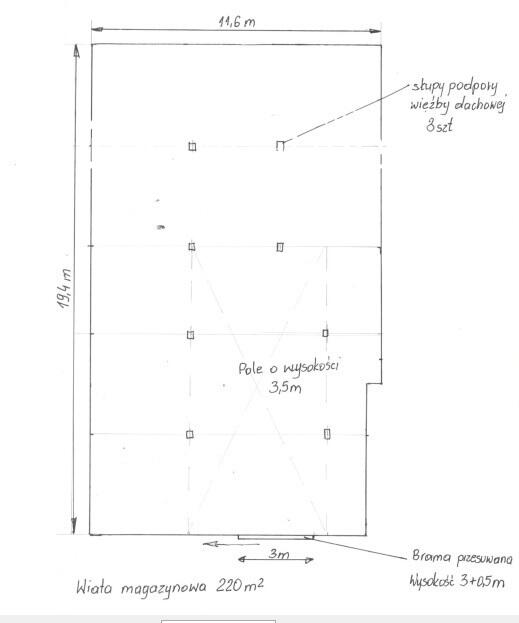 Magazyn, lokal, plac pod usługi przy DK 20