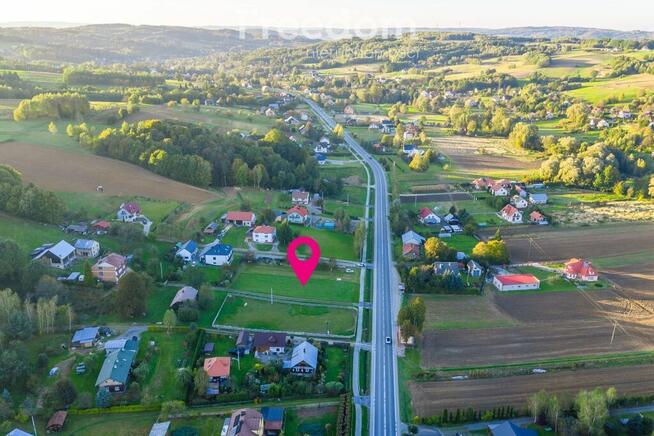 Działka budowlana z WZ przy drodze asfaltowej