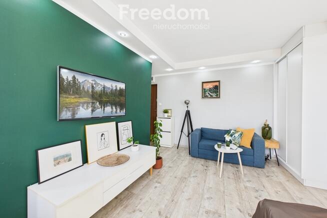 Przytulna kawalerka z widokiem na park.