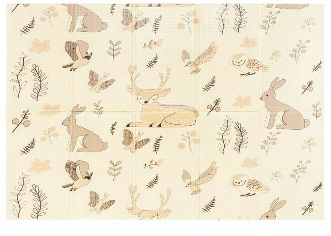 Dwustronna mata piankowa dla dzieci składana 180x120x1cm