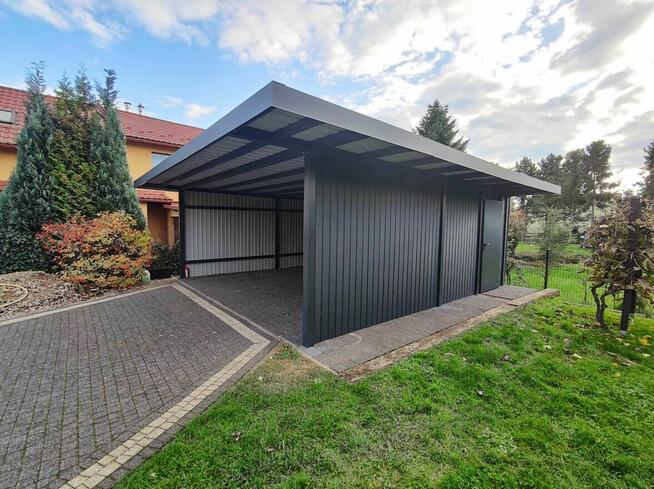 Carport Nowoczesna wiata garażowa 6x6 dwa stanowiska.