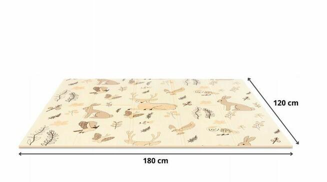 Dwustronna mata piankowa dla dzieci składana 180x120x1cm