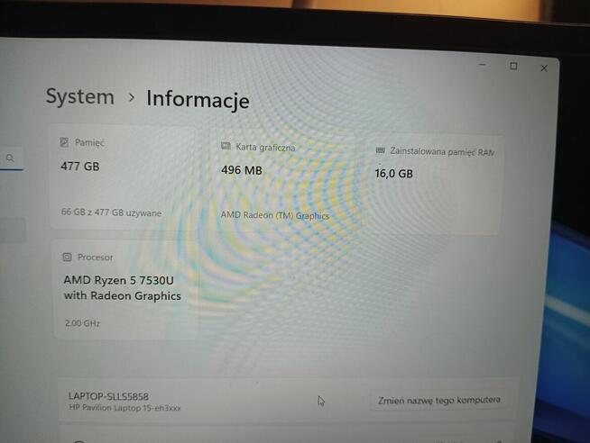 Sprzedam Laptop hp pavilion 15