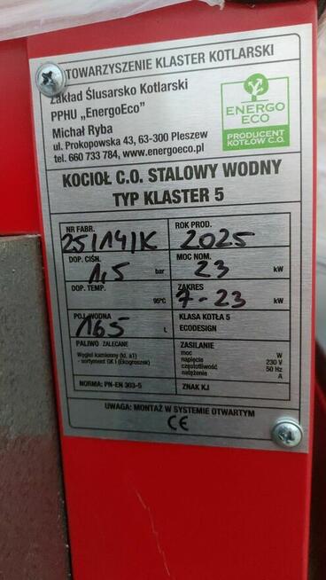 Kocioł klaster 5 23kW Ekodesign 5 klasy