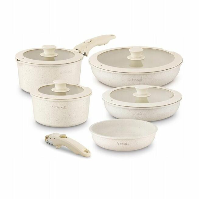 Garnki zilner kremowe z odpinana rączka 259zl