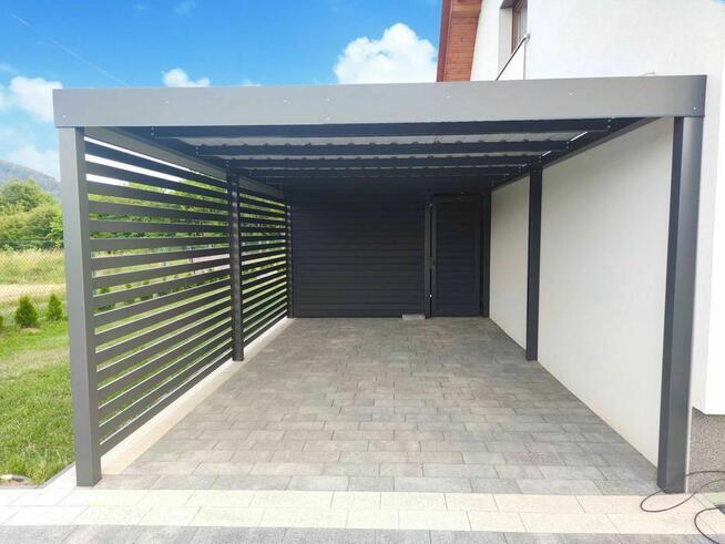 Nowoczesne wiaty garażowe, carporty stal, aluminium