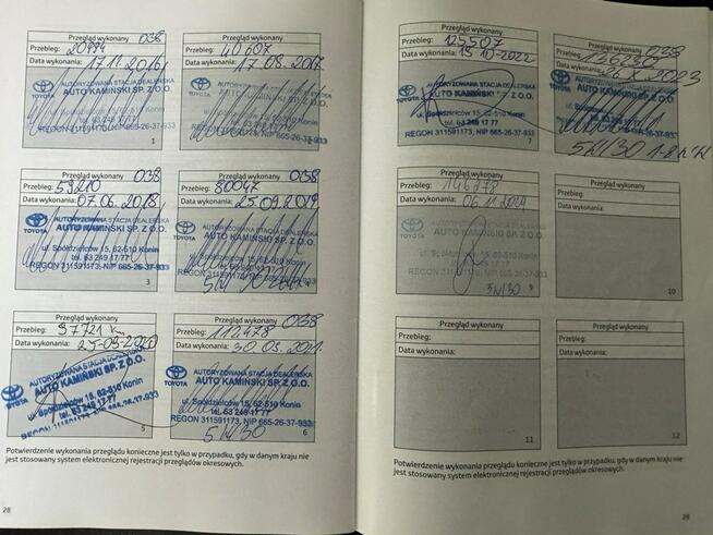 Toyota Avensis Pisemna Gwarancja 12 miesięcy