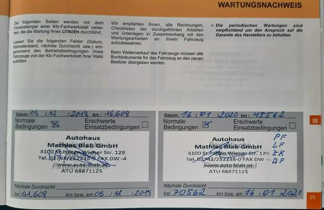 Citroen C4 Picasso Pisemna Gwarancja 12 miesięcy