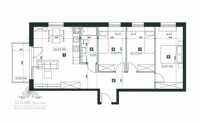 Mieszkanie 4pok. o pow 74,99m2 z balkonem 5,2m2/ Żerniki