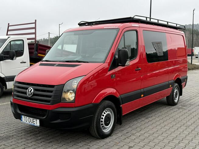Volkswagen Crafter Brygadówka Doka 6 osób L2H1 Kat.B Hak 3500kg Super Stan (Master,Iveco)