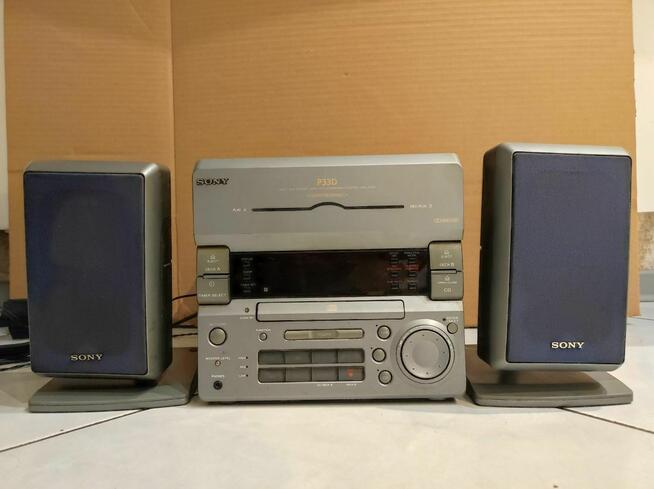 miniwieża wieża stereo Sony P33D odtwarzacz CD magnetofon ka