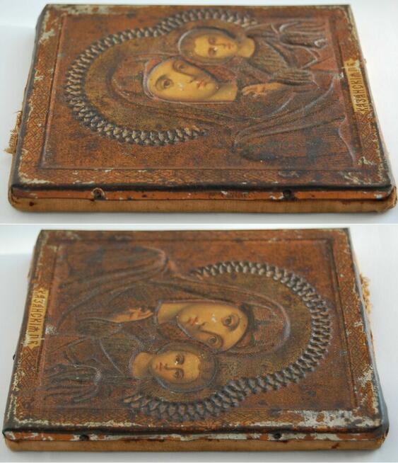 Matka Boża Kazańska stara ikona rosyjska antyk 1800-1900 r.