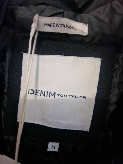Płaszcz wełniany męski TOM TAILOR DENIM z kapturem rozm. M