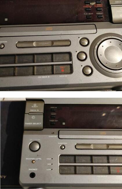 miniwieża wieża stereo Sony P33D odtwarzacz CD magnetofon ka