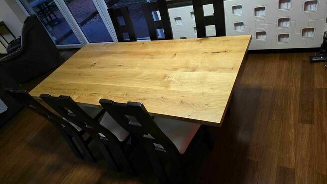 Stół dębowy 200x100 cm lite drewno dębowe nogi pająk