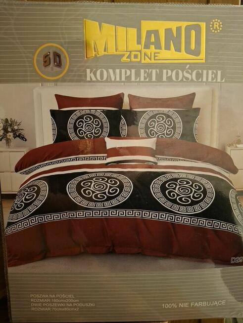 Nowa pościel 160x200 czarny/bordo/biały