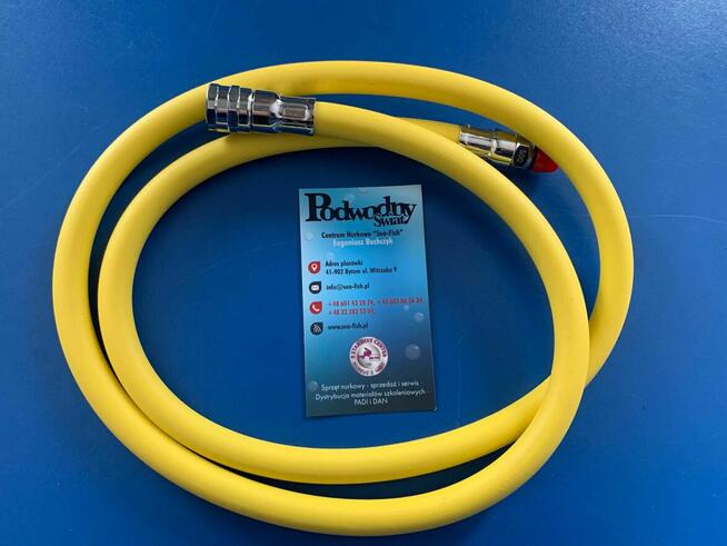 Wąż LP do ocotpusa gumowy żółty 120 cm