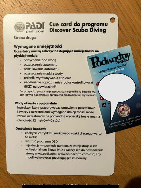 Zestaw materiałów PADI – Divemaster (część fizyczna)