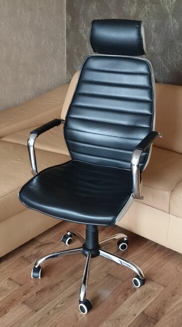 SKÓRZANY FOTEL BIUROWY KRZESŁO OBROTOWE VECOTTI ARTHUR ZAGŁÓ