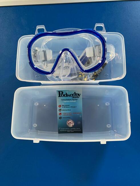 Maska nurkowa Junior dla dzieci przezroczysty silikon