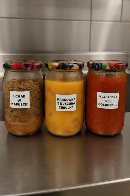 Obiady domowe wekowane w słoikach o pojemności 0,9l wysyłka