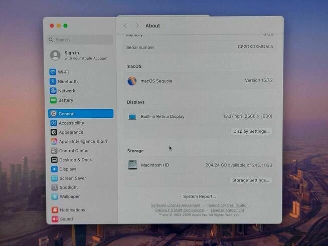 MacBook Air M1 2020, 256GB / 8GB 13,3