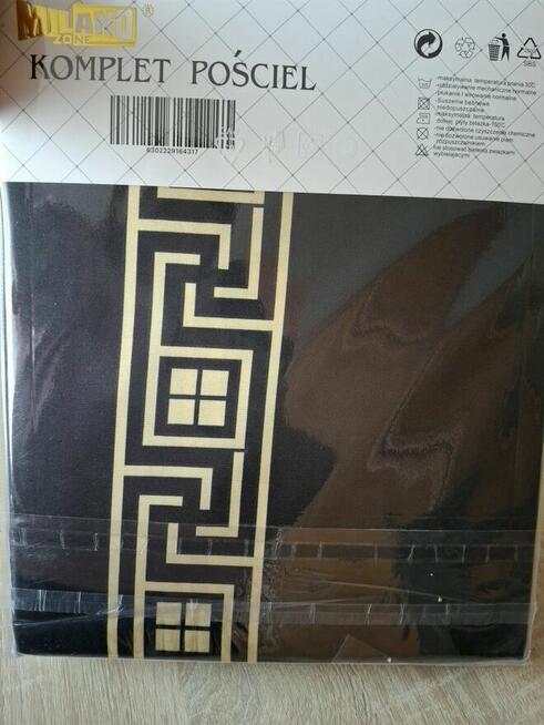 Nowa pościel czarna 160x200 z prześcieradłem