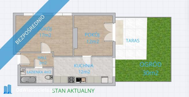 2 lub 3-pokojowe, ogródek z tarasem, Michałów-Reginów