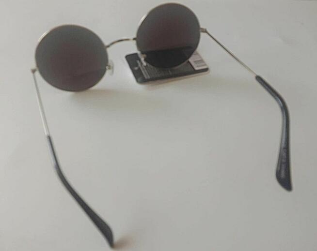 Okulary przeciwsłoneczne NEVE Okrągłe Lenonki niebieskie