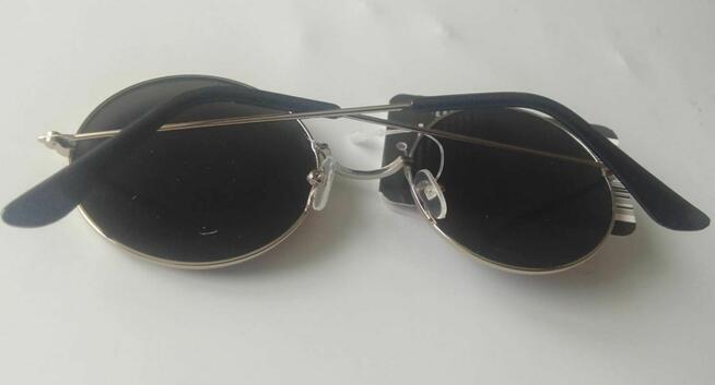 Okulary przeciwsłoneczne NEVE Okrągłe Lenonki niebieskie