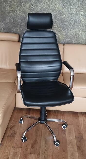 SKÓRZANY FOTEL BIUROWY KRZESŁO OBROTOWE VECOTTI ARTHUR ZAGŁÓ