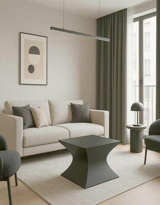 Stolik kawowy bryłowy 3D nowoczesny metal