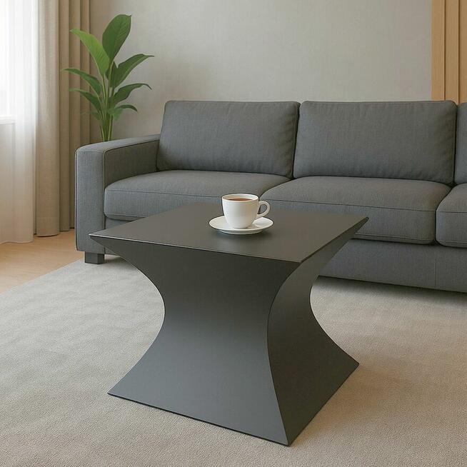 Stolik kawowy bryłowy 3D nowoczesny metal