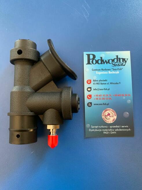 Głowica do inflatora jacketu (karbowanego węża