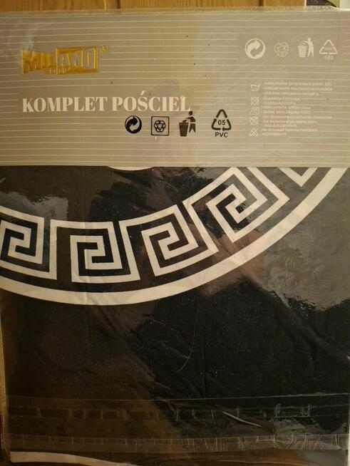 Nowa pościel 160x200 czarny/bordo/biały