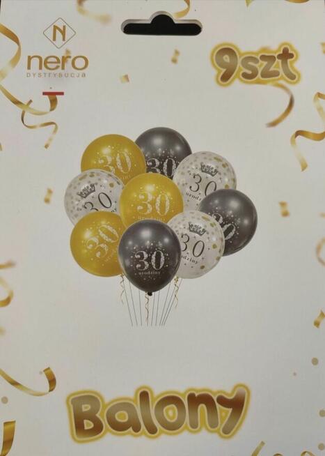 Balony 9sztuk 30 urodziny
