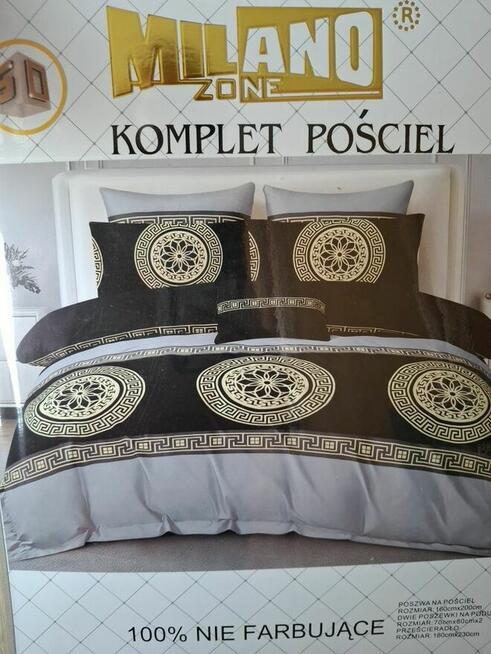 Nowa pościel czarna 160x200 z prześcieradłem