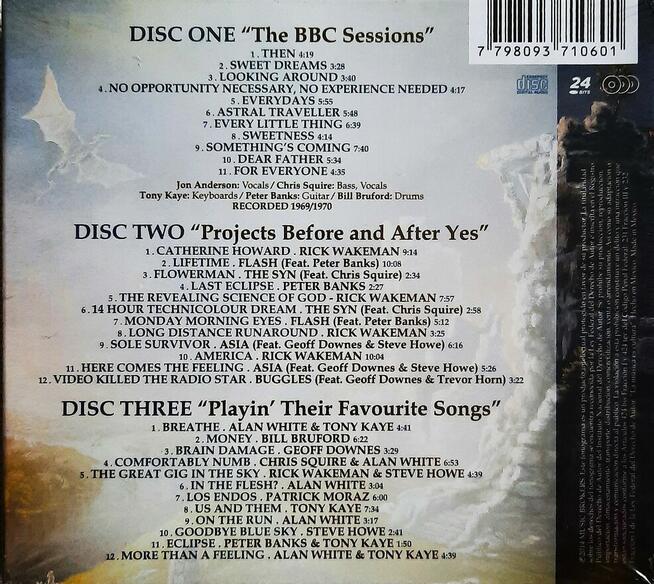 ZnakomityPotrójny Zestaw 3XCD Zespołu YES A Jorney Through I