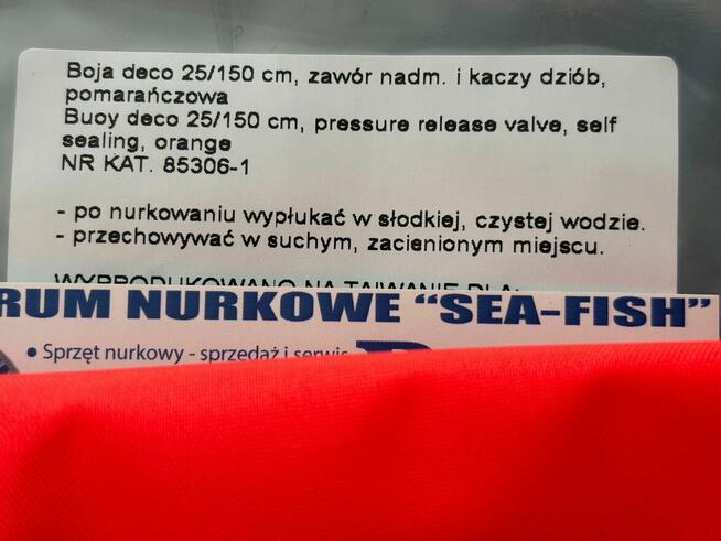 Bojka sygnalizacyjna do nurkowania firmy Tec Line pomarańczowa