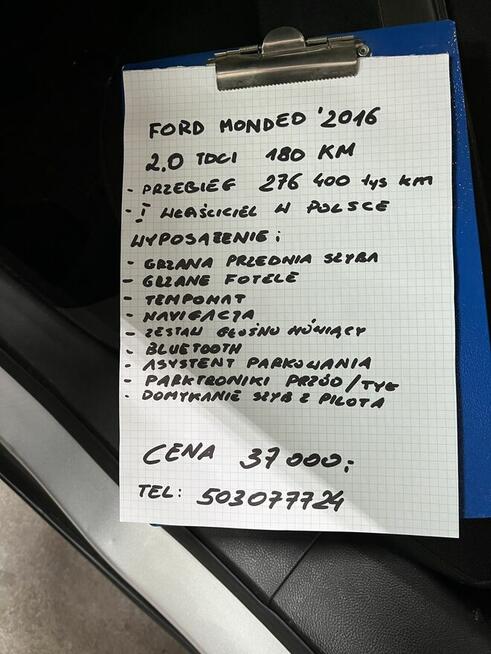 Ford mondeo mk5-2016/2.0diesel- manual
