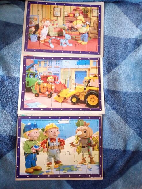 Puzzle Bob Budowniczy 2 x 20 elementów + 3 gratisy.