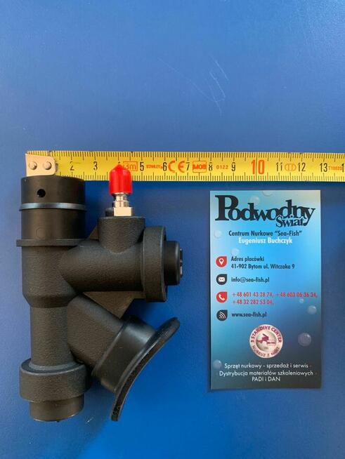 Głowica do inflatora jacketu (karbowanego węża