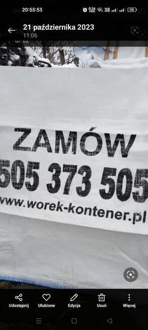 Worek na Wyzwoz Gruzu BiG Bag 1m3 Tychy Bytom Katowice itp